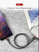 USB Type-C Veri Kablosu - 2m - Kırmızı Kasa + Kırmızı Şerit - 5