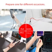 USB Type-C Veri Kablosu - 2m - Kırmızı Kasa + Kırmızı Şerit - 3