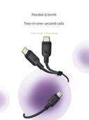 USB-C İki Yönlü Şarj Veri Kablosu - 1.5m - Xinghai Mavi - 100W Hızlı Şarj - 2