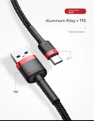 USB Type-C Veri Kablosu - 2m - Kırmızı Kasa + Kırmızı Şerit - 7