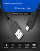 Mini USB Veri Kablosu - 0.25m - Siyah - 7