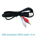 USB Dişi - 2RCA Erkek Kablo - 1.5m - 11