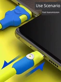 100W Hızlı Şarj Tip-C Veri Kablosu - 1m - Hızlı Şarj Limon Sarısı 1'li Paket - 5