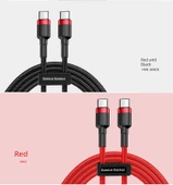 Hızlı Şarj USB Type-C Kablo - 1m Kırmızı - 12