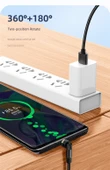 Manyetik Hızlı Şarj Veri Kablosu - 2m Mor Apple Android Type-C - 10