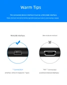 Mini USB Veri Kablosu - 1m - Siyah - 6