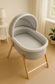 3 Adet 70 x 120 x 20 cm Anne Yanı Lastikli Penye Kumaş Bebek Çarşafı - 6