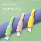 Hızlı Şarj Sıvı Silikon USB'den Lightning Kablo - 1.8m Siyah (Üçlü Paket) - 5
