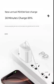 30W Hızlı Şarj Başlığı ile 45W Çift USB-C Hızlı Şarj Kablosu 1.5m - 6