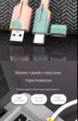 Kırılmaya Karşı Şarj Kablosu Koruyucu - Android Nötr Renkli - Toz Kapağı ile - 11