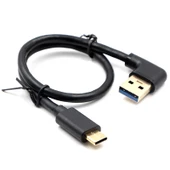 USB 3.0 Type-C Veri Kablosu - 1m - Sağ Büküm - Düz - 11