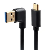 USB 3.0 Type-C Veri Kablosu - 1m - Sağ Büküm - Düz - 5