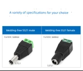 DC 5.5 * 2.1 Adaptör Kablosu - Kaynaksız 5.5*2.1 Dişi - 8