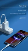 6A 67W USB Type-C Hızlı Şarj Kablosu - MI 67W Kıvrım Hat [1 m Beyaz Hat] 6A Hızlı Şarj - 6