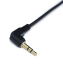 3.5mm Altın Kaplama Erkek Erkek Ses Kablosu - Siyah - 2M - 3