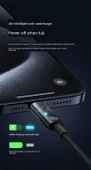 USB-C Hızlı Şarj Kablosu - Siyah - 2m (Tam Güç Kesme) - 11