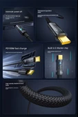USB-C Hızlı Şarj Kablosu - Siyah - 2m (Tam Güç Kesme) - 10