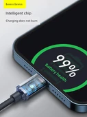 Hızlı Şarj USB Type-C ile Lightning Kablo - 1.2m Mor - 4
