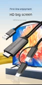 Type-C HDMI Ekran Paneli Kablosu - Amiral Gemisi Versiyonu - Apple Android Hongmeng için - Aynı anda Şarj - 5