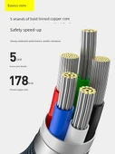 Hızlı Şarj USB Type-C ile Lightning Kablo - 1.2m Mor - 5
