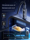 USB-C Hızlı Şarj Kablosu - Siyah - 2m (Tam Güç Kesme) - 3