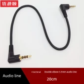 3.5mm Ses Kablosu - 4 Bölüm - Çift Dirsek - 1 m - 12