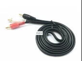 3.5mm Ses Kablosu - İki Lotus - 1.5M - Altın Kaplama Başlık - Ambalajlı - 10