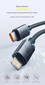 USB C'den Lightning Kablo - 1.2m - Siyah - 20W PD Hızlı Şarj - Model 2 - 7