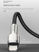 Metal Örgü Kablo - 0.25m - USB Hızlı Şarj - İki Paket - 3