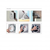 Vortice Vario I 300/12 & CR5N Hız Anahtarı Yanında Duvara Cama Kolay Montaj Otomatik Panjur Manuel Geri Dönüşümlü Tasarruflu Fan AGMair Agm Havalandırma Fanı - 7