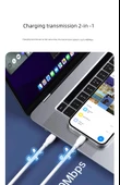 Hızlı Şarj Veri Kablosu - 1.5 Metre - İki Alana Bir Bedava - 30 Dakikada %86 Doldurma - Paket thumbnail 12