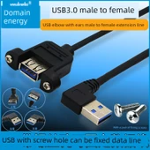 USB 3.0 Erkek Dişi Sağ Kıvrım 0.3m Uzatma Kablosu - 2