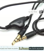 Ses Seviyesi Ayarlanabilir 3.5mm Erkek Erkek Aux Ses Kulaklık Kablosu - 2 Al 3'ü Kap - 2