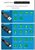 USB'den Micro USB'ye Şarj Veri Kablosu - 1m USB Sağ Açıdan Micro USB Sol Açıya - 11