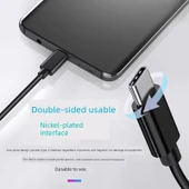 Çift USB Type-C Hızlı Şarj Kablosu - 2m Beyaz - 4
