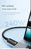 USB-C Uzatma Kablosu - Siyah - 2m - 1 Alana 1 Bedava - 6