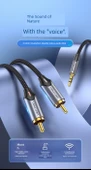 3.5mm ile RCA Ses Kablosu - 8m Alaşım Kılıf Örgü - 7