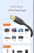 USB 3.0 Uzatma Kablosu - 1.5m - Altın Kaplama - Yüksek Hız - Anti-İnterferans - 9