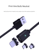 Manyetik Veri Şarj Kablosu - 2m Siyah Micro USB - 5