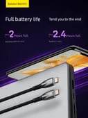 Çift Tip-C Hızlı Şarj Veri Kablosu - Baolan 1m - 40W/66W Süper Hızlı Şarj - USB-C Arayüzü - 2
