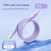 USB Type-C Kablo - Nebula Mor - 1.2m - 100W Hızlı Şarj - 1