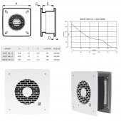Vortice Vario I 230/9 & CR5N Hız Anahtarı Yanında Duvara Cama Kolay Montaj Otomatik Panjur Manuel Geri Dönüşümlü Tasarruflu Fan AGMair Agm Havalandırma Fanı - 2