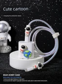 Çizgi Film Astronot USB Kablo Koruyucu - Astronot Tokası Çifti - 2