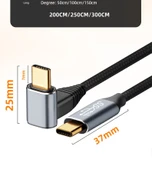 USB 3.2 Type-C Veri Kablosu - 1.5m - 16 Çekirdekli - 4K Ekran - 9