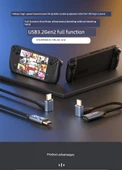 USB 3.2 Type-C Veri Kablosu - 1.5m - 16 Çekirdekli - 4K Ekran - 4