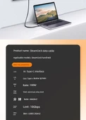 USB 3.2 Type-C Veri Kablosu - 1.5m - 16 Çekirdekli - 4K Ekran - 8