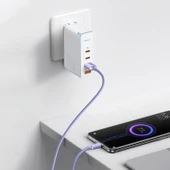 USB-C ile Type-C Şarj Veri Kablosu - Siyah - 1.2m - 2