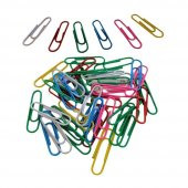 Ataç Renkli Metal Plastik Kaplama 50 Adet 1 Paket Ataş Okul Büro - 1