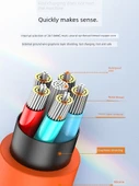 Hızlı Şarj USB Veri Kablosu - 1.5m - Kırmızı Turuncu - Android Micro - 4A - 2 Paket - 3
