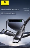 Kırmızı 2m Çift Tip-C Kablo - Apple 15 - Araç CarPlay - Tablet/Notebook/Mobil Telefon - 6
